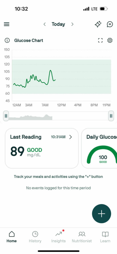 Blood sugar level after a MariGold protein bar