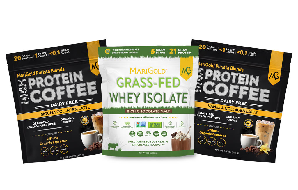 MariGold Protein Coffee and Rich Chocolate Malt Whey Isolate