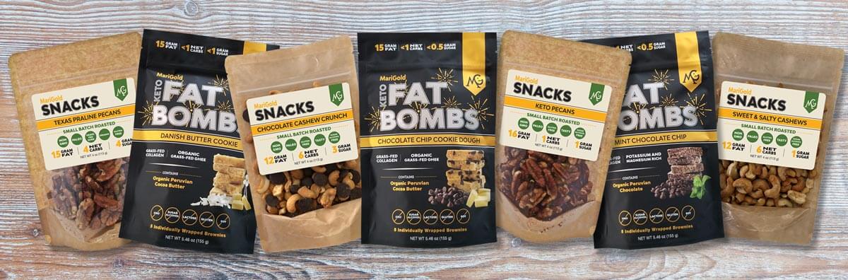 MariGold Snacks Fat Bombs and Snack Nuts