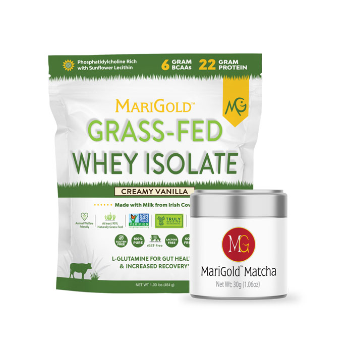 MariGold Whey Isolate Protein Powder and Matcha Green Tea