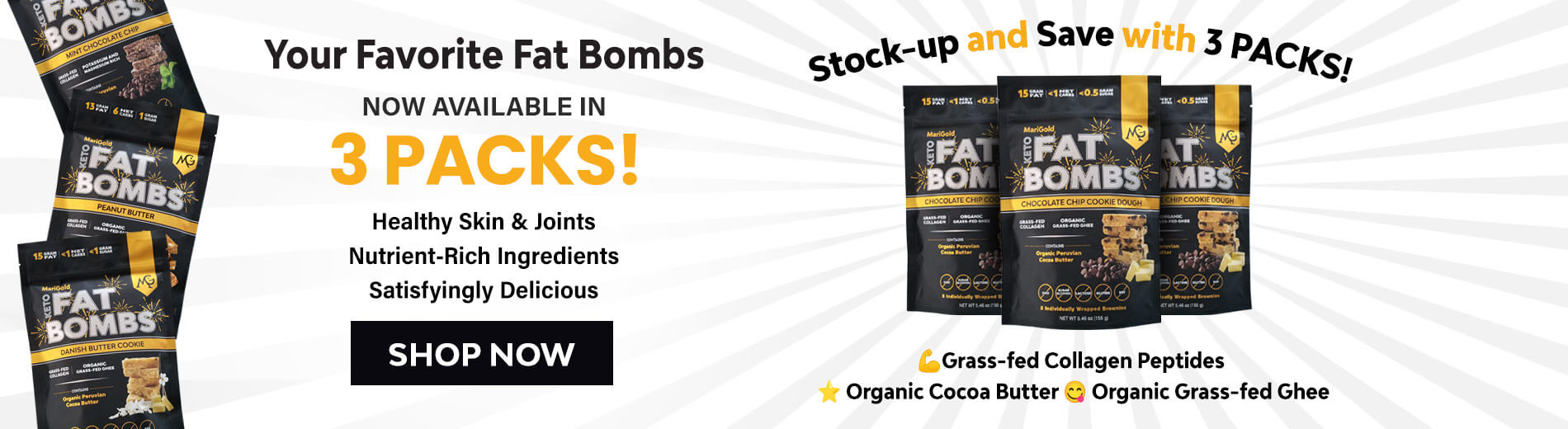 New MariGold Fat Bombs 3 Packs