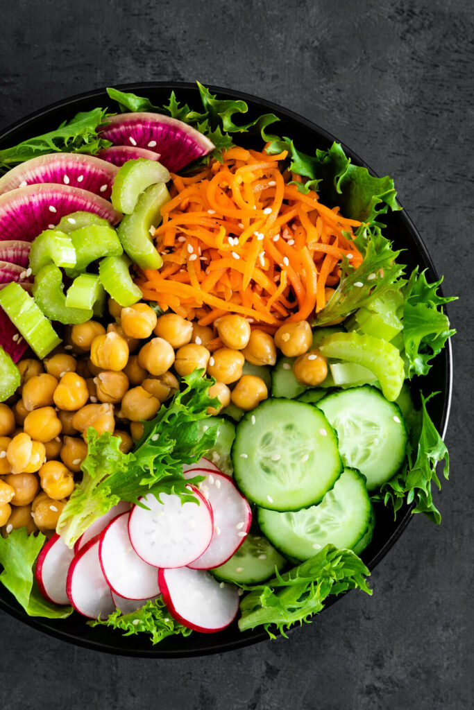 Power Salad with Protein and Asian Flavors