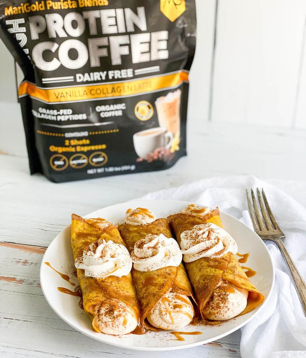 Low Carb Pumpkin Latte Crepes by thelowcarbcontessa