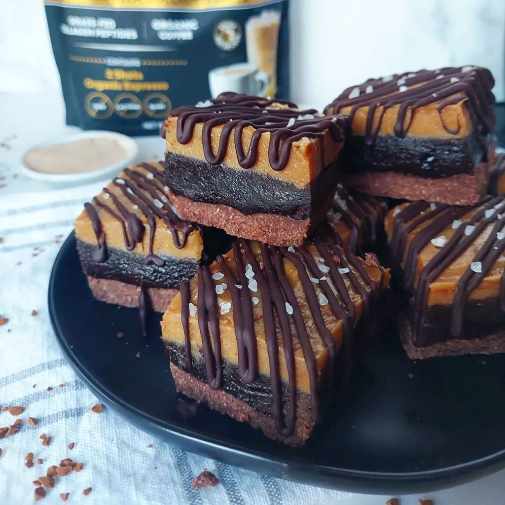 Salted Caramel Espresso Collagen Squares