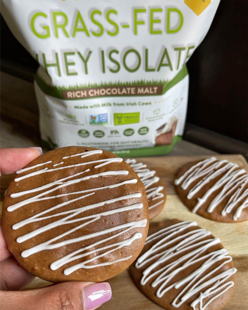 Simple Chocolate Peanut Butter Protein Cookies