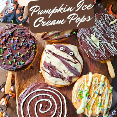 Spooky Pumpkin Ice Cream Pops