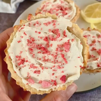 Springtime Lemon Cheesecake Protein Cookie Cups