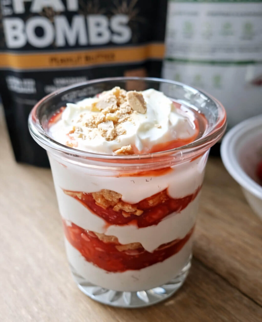 Strawberry PB Crunch Power Parfait