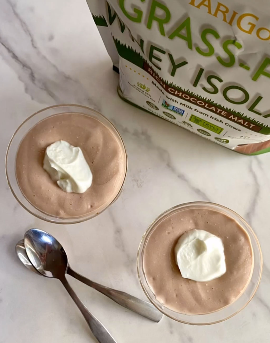 Two Ingredient Chocolate Protein Pudding