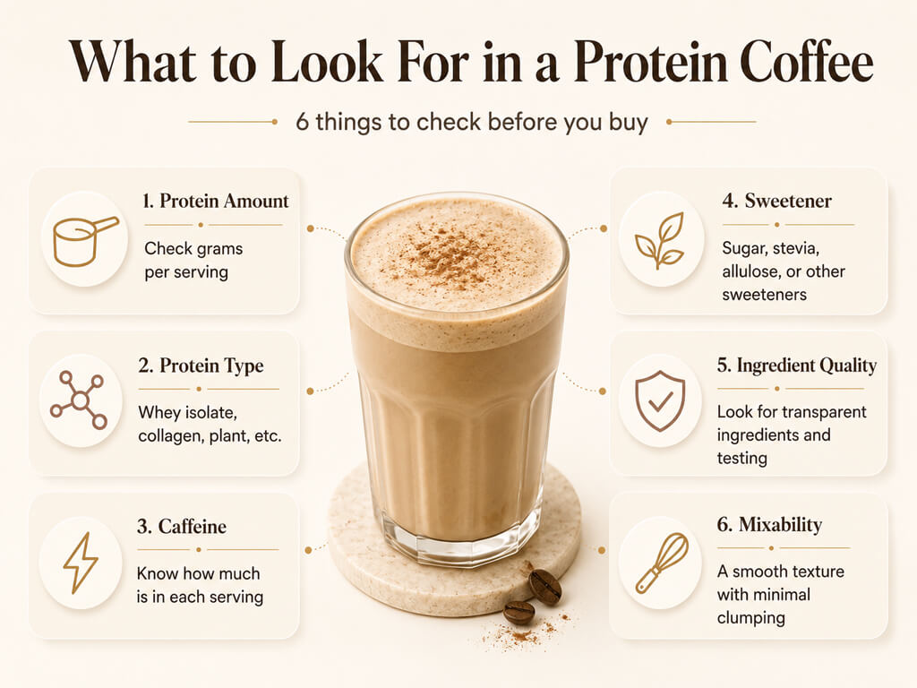 What should I look for in a Protein Coffee