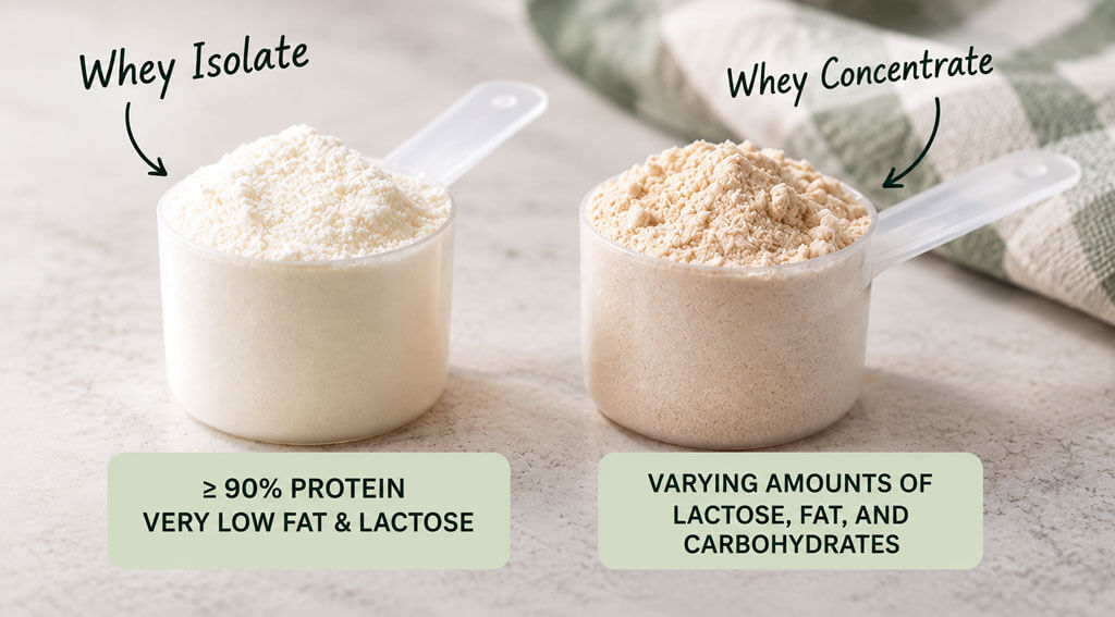 Whey Isolate vs Whey Concentrate